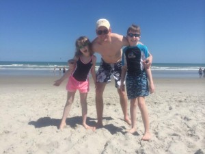 Kids and I at Cocoa Beach